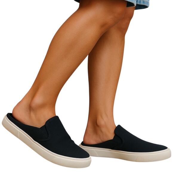 Old Navy Women's Black 8 Casual Mule Slip On Flats Size‎ 7 - Picture 1 of 10